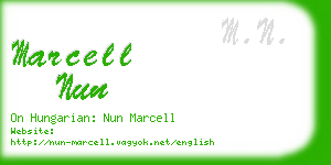 marcell nun business card
